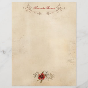 Vintage Grunge Artisan Parchment  Letterhead