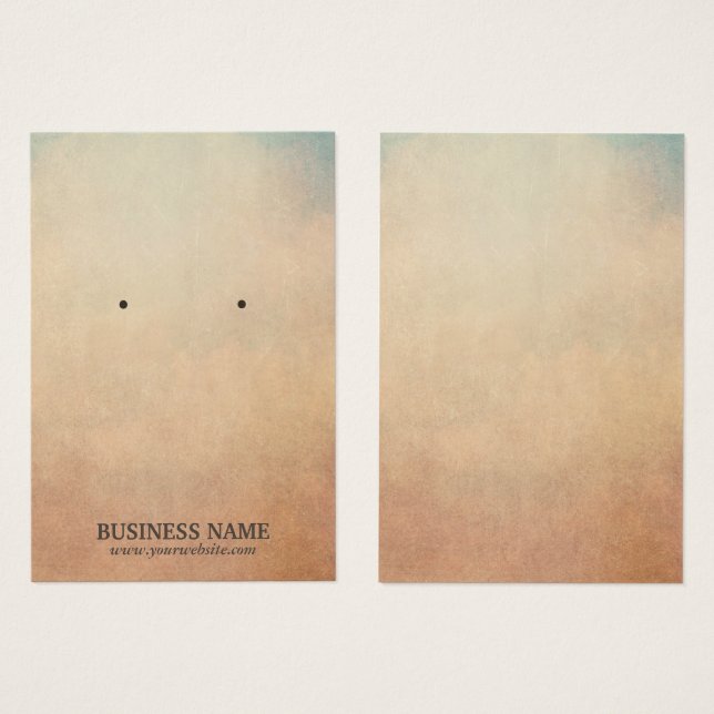 Vintage Grunge Background Earring Holder (Front & Back)