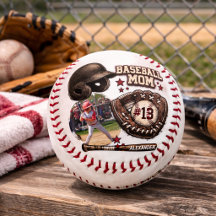 Vintage Grunge Baseball Mom Photo Gift