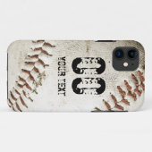 Vintage Grunge Baseball Personalized Template Case-Mate iPhone Case (Back (Horizontal))