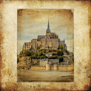 Vintage Grunge Castle Scrapbook Paper