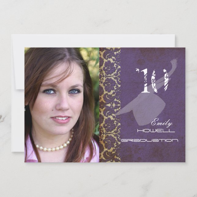 Vintage/Grunge/Damask/Graduations Invitation (Front)
