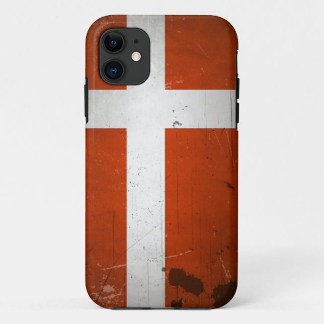 Vintage Grunge Denmark Flag Case-Mate iPhone Case (Back)