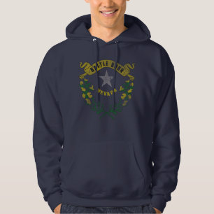 Vintage Grunge Flag of Nevada Hoodie