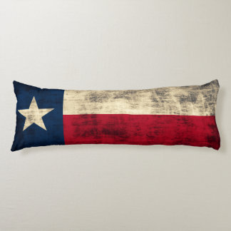 Vintage Grunge Flag of Texas Body Pillow