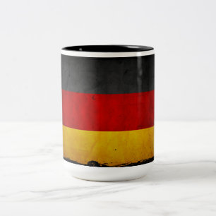 Vintage Grunge Germany Flag Two-Tone Coffee Mug