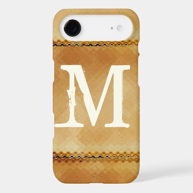 Vintage Grunge Metal Rusty Metal Monogram iPhone 5 (Back)
