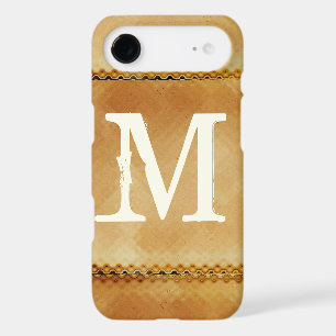 Vintage Grunge Metal Rusty Metal Monogramme iPhone