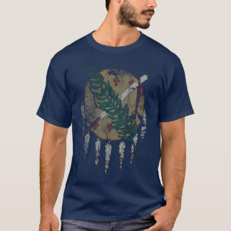 Vintage Grunge Patriotic State Flag of Oklahoma T-Shirt
