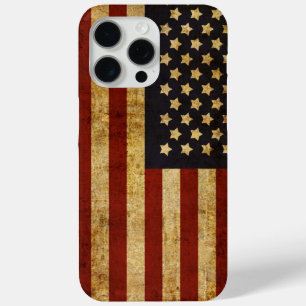 Vintage Grunge Patriotic USA American Flag iPhone 15 Pro Max Case