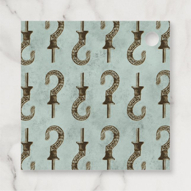 Vintage Grunge Pirate Favour Tags (Back)