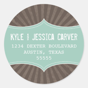 Vintage Grunge Return Address Label Template