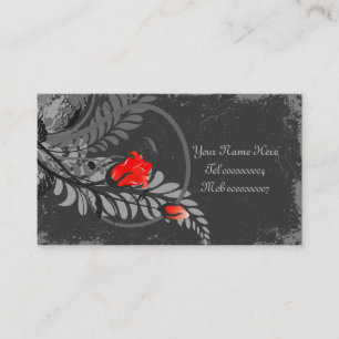 Vintage Grunge Roses Business Cards 3.5" x 2"