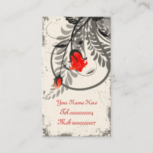 Vintage Grunge Roses Cartes de visite 3,5 pouces x