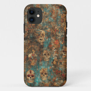 Vintage Grunge Skull Art Mobile Case