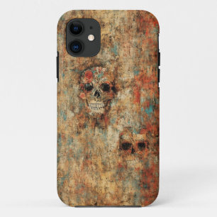 Vintage Grunge Skull Art Mobile Case