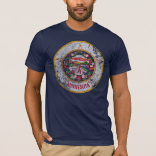Vintage Grunge State Flag of Minnesota T-Shirt