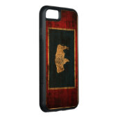 Vintage Grunge State Flag of Wyoming Carved Wood iPhone Case (Right)