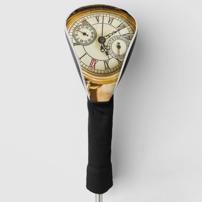 Vintage Grunge steampunk Antique Watch Golf Head Cover (Front)
