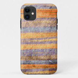 Vintage grunge stripes wall background graphic iPhone 11 case