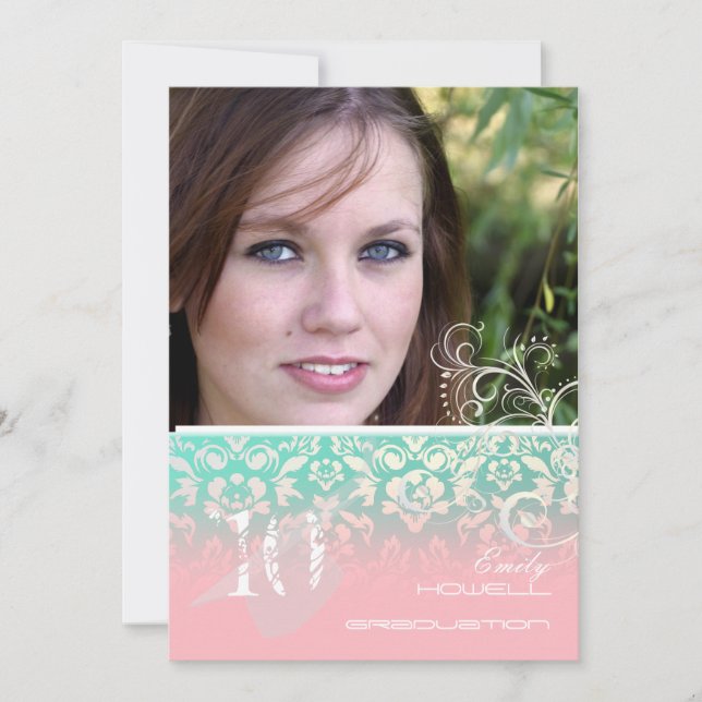 Vintage/Grunge/Swirls/Damask/Graduations Invitation (Front)