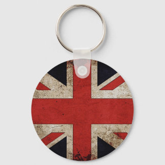 Vintage Grunge UK Flag Keychain