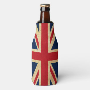 Vintage Grunge United Kingdom Flag Union Jack Bottle Cooler
