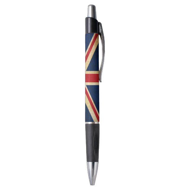 Vintage Grunge United Kingdom Flag Union Jack Pen (Bottom (Vertical))