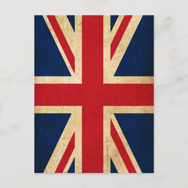 Vintage Grunge United Kingdom Flag Union Jack Postcard (Front)