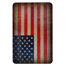 Vintage Grunge USA flag fridge magnet