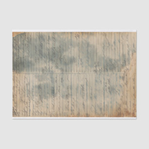 Vintage Grungy Distressed Writing Parchment No. 2 Tissue Paper