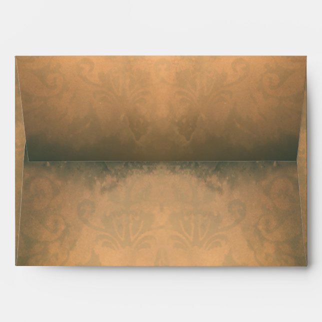 vintage grungy envelopes for 5x7 invitations (Back (Top Flap))