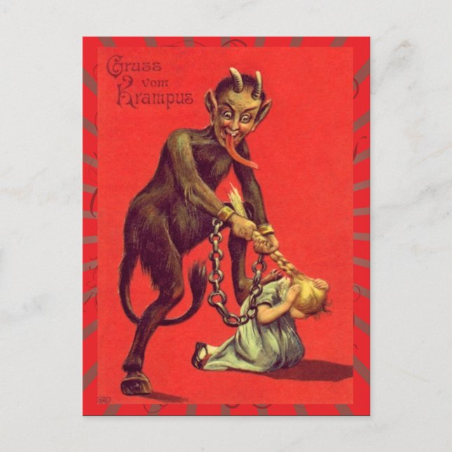 Vintage Gruss Vom Krampus Postcard (Front)