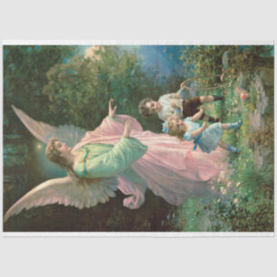 Vintage Guardian Angel Angels Christian Art  Tissue Paper