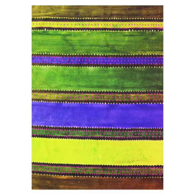 Vintage Guatemala Rainbow Tablecloth (Front)