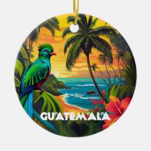 Vintage Guatemala Travel Retreat Ceramic Ornament