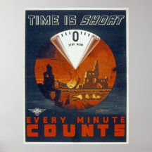 Vintage Guerre Mondiale 2 - Poster de Zéro Heure