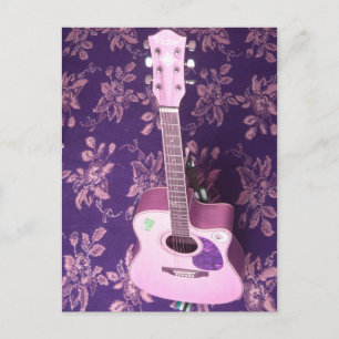 Vintage Guitar: African Vibe Style Dream Postcard
