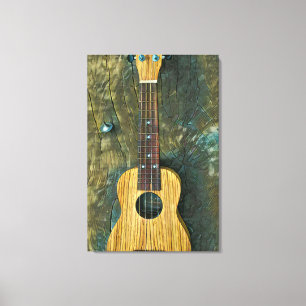 Vintage guitar artwork canvas print