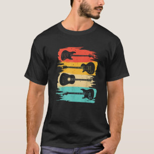 Vintage Guitar For Men Women Music Band Guitarist T-Shirt