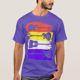 Vintage Guitar Gift For Men Women Kids Music Band T-Shirt