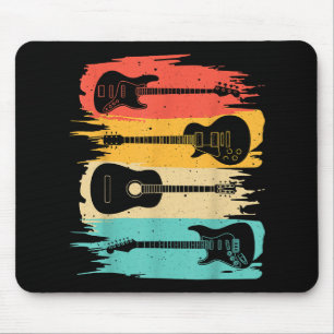 Vintage Guitar Gift For Men Women Music Band Guita Mouse Pad