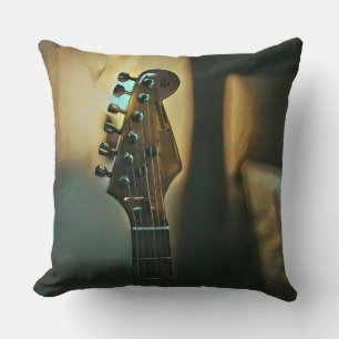 Vintage guitar gifts throw pillow
