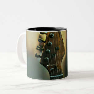 Vintage guitar gifts Two-Tone coffee mug
