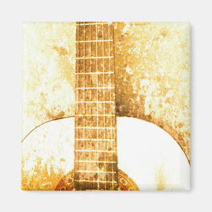 Vintage Guitar Gold Magnet