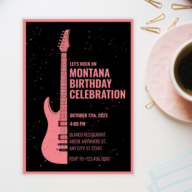 Vintage guitar  invitation (Creator Uploaded)