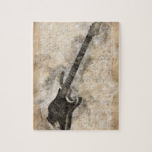 Vintage guitar jigsaw puzzle