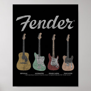 Vintage Guitar Lineup  Poster