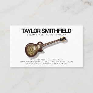 Vintage Guitar Music Band Business Card