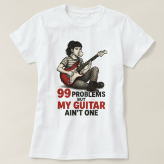 Vintage Guitar Music Lover T-shirt - 99 problèmes.